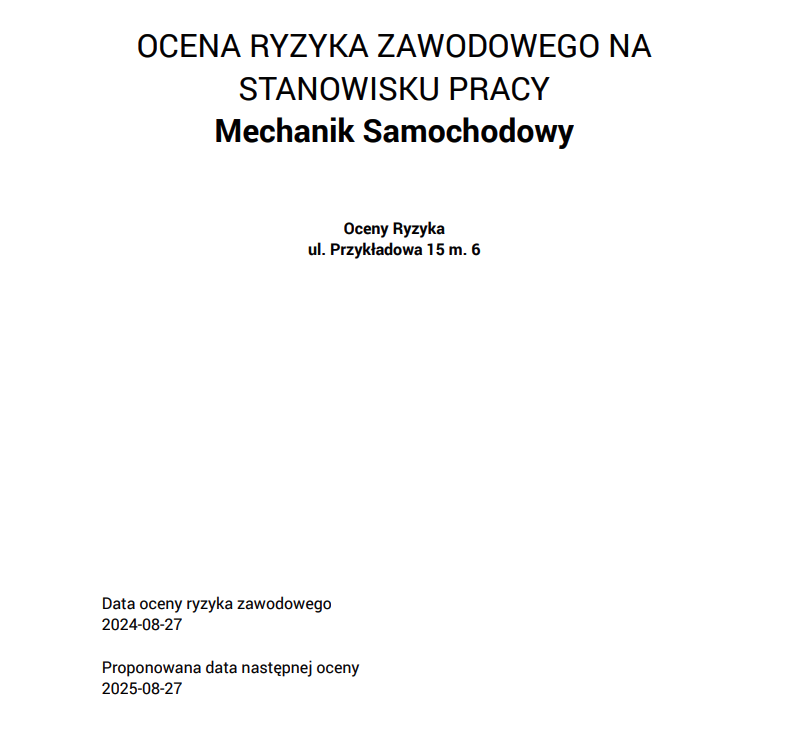 Ukryty przewodniczący na stronie tytułowej